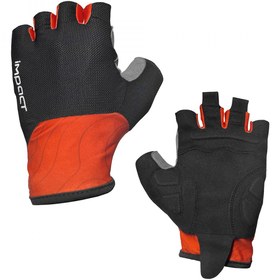 Resim Eldiven Kısa Parmak Jelli İmpact Velor Kırmızı 