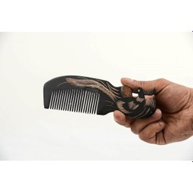 Resim Kenpazar El Oyması Tavus Kuşlu Kemik Tarak 