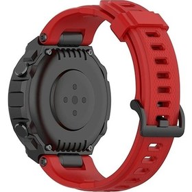 Resim Amazfit T-Rex Pro Uyumlu Tokalı Silikon Kordon Kayış 