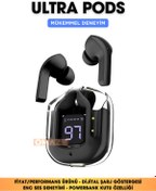 Resim DC TECNO Ultrapods Kablosuz Bluetooth Kulaklık Powerbank Özellikli Dijital Ekranlı Enc Modu 
