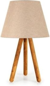 Resim Bohhem Tasarım Luce Üç Ayaklı Ahşap Abajur Bej Ayd-641 No Color 