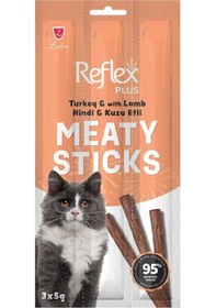 Resim Reflex Plus Hindi Ve Kuzulu Sticks Kedi Ödül Maması 5 Gr 3 Lü 