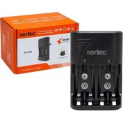 Resim Sertec Stc-c9v Aa-aaa-9v Uyumlu Universal 4'lü Pil Şarj Aleti 