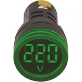 Resim GWEST 22MM Yeşil 24V-450V Voltmetre 