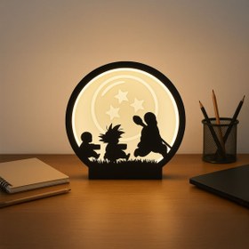 Resim Fibrika Store Anime Siluet Tasarımlı Led Masa Lambası Dekoratif Işık 