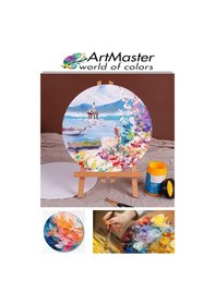 Resim Yuvarlak Tuval 30x30 Cm 1 Adet Astarlı Resim Tuvali Arkadan Zımbalı Akrilik Boya Yağlı Boya Resim Çerçevesi 