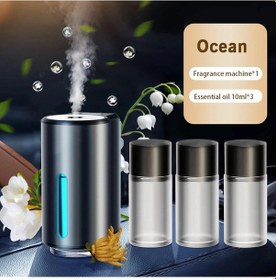 Resim Araba Elektrikli Hava Difüzör Aroma Araba Hava Firar Nemlendirici Sis Aromaterapi Araba Oceanx3 1 Piece Set 