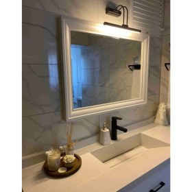 Resim Avizen Lighting Project Siyah Kasa Gün Işığı Banyo Duvar Ayna Tablo Aydınlatması Flüt Aplik Kuğu Aplik Ledli Aplik 6W 