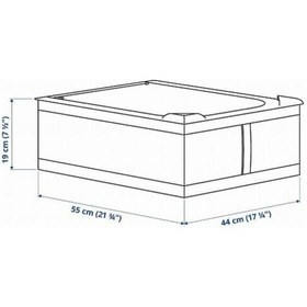 Resim Saklama Çantası Skubb Yatak Altı Komodini, Dolap Çantası 43 X 53 X 19 Cm Fermuarlı - Beyaz 