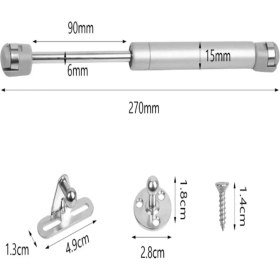 Resim Std Gazlı Piston 80 N Gri Renkli Çelik Malzeme ile Dayanıklı ve Uzun Ömürlü Kullanım 