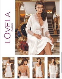 Resim Lowela Paris 3006 Penye Uzun Gecelikli 6 Lı Çeyiz Seti 