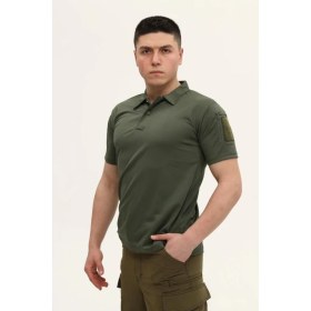 Resim Single Sword Kısa Kollu Taktik Polo Yaka Tişört Renk: Haki Beden: M Serisi 