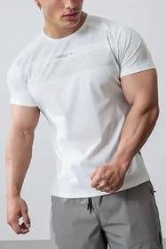 Resim Ghassy Co. Erkek Nem Emici Hızlı Kuruyan Renk Solmayan Atletik Teknik Fitness Spor T-shirt 