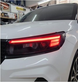 Resim Opel Combo Gündüz Farı Sticker Seti Kırmızı 