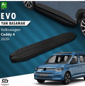 Resim S-dizayn Vw Caddy 4 Evo Siyah Yan Basamak 193 Cm 2020 Üzeri A+ Kalite 