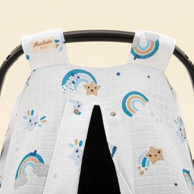 Resim Puset Örtüsü - Tek Taraflı - Mavi Gökkuşağı 