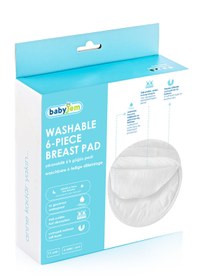 Resim Babyjem Yıkanabilir 6'Lı Kumaş Göğüs Pedi - Standart / Standart 