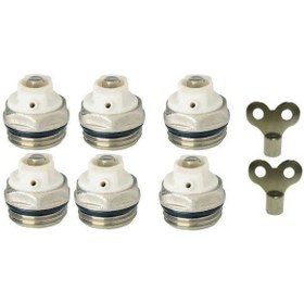 Resim Panel Radyatör ve Havlupan Hava Alma Purjör 6 Ad+2 Anahtar Metalik Gri 