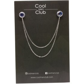 Resim COOLMENCLUB Erkek Gri Gömlek Yaka İğnesi 