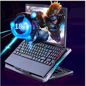 Resim TY Tech Mc Q3 Led Işıklı Ultra Sessiz Fan Laptop Soğutucu 6 Fanlı Stand 