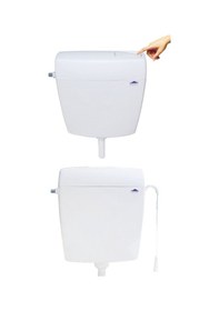 Resim Gama Klozet Üstü Basmalı Plastik Rezervuar 1 Adet Beyaz 