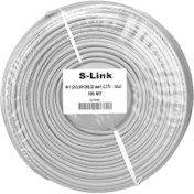 Resim S-link SL-CT4100 4+1 2x0.50 (22x0.18 CCA) Folyolu Lüks 100M CCTV Kablo 