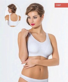 Resim Miss Fit 11027 Kalın Askılı Pedli Bustiyer Beyaz 