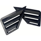 Resim Globalbloom Carbon Fiber 2 Parça Toyota C-hr 2018 2022 Arka Yan Pencere Lüver Dekoratif Kapak Ve Hava Çıkışı 