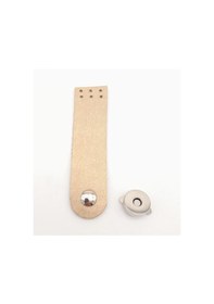 Resim Angel Çanta Aksesuar Gold Renk Tek Kat Suni Deri Kapak 10.5x2.5 cm Gümüş Metal 