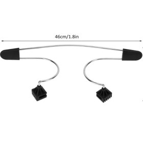 Resim Woodhub Tüm Araçlara Uyumlu Üniversal Oto Araç Koltuk Arkası Elbise Askısı Krom Kıyafet Askılığı 