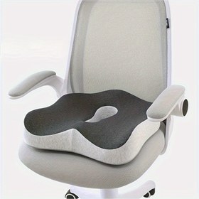 Resim Ergonomik Hafif Basın Yastığı - Ofis Sandalyeleri, Ev Masaları, Arabalar ve Tekerlekli Sandalyeler için - Hafif, Elde Yıkanabilir, Gri/Siyah Örme Kumaş, Kalça Desteği, Masa Sandalyesi, Modern Sandalye, Rahat Tasarım 