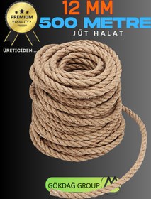 Resim GÖKDAĞ GROUP 12 MM 500 Metre Jüt Halat Dekoratif Hasır İp 