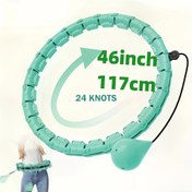 Resim Çıkarılabilir Boş Toplu, Sessiz, Yeşil, PC Malzemeli Ayarlanabilir Akıllı Fitness Hoop - Evde Egzersiz & Vücut Şekillendirme için 30 Dakikalık Zamanlayıcı, Çıkarılabilir Düğüm - Koşu, Yüzme, Bisiklet ve Yoga İçin İdeal Antrenman Aksesuarı 
