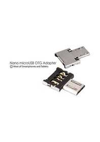 Resim Usb Otg Çevirici - Nano Micro Usb Erkek Konnektör 