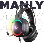 Resim Rampage RM-K12 MANLY Siyah 7.1 Usb Surround RGB Işık Efektli Gaming Oyuncu Mikrofonlu Kulaklık 