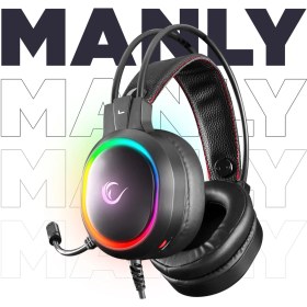 Resim Rampage RM-K12 MANLY Siyah 7.1 Usb Surround RGB Işık Efektli Gaming Oyuncu Mikrofonlu Kulaklık 