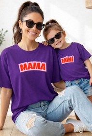 Resim genosha Anne Kız 100% Pamuk T-shirt Mama Mini Mother Daughter TEKLİ FİYAT 