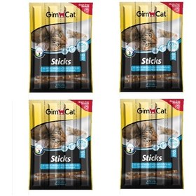 Resim Gimcat Tahılsız Somonlu ve Morina Balıklı Sticks Kedi Ödül Çubukları 4'lü 4 x 5 G 