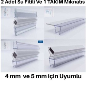 Resim Pera Duş Duşakabin Mıknatısı 1takım Ve 2 Adet Duşakabin Suluk Fitili 4mm, 5mm Ve 6mm 180 Cm Cam Için 