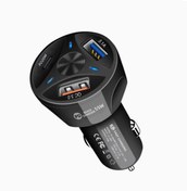 Resim güvenlisepet Araç Şarj Cihazı 2 Port USB + PD USB COto Çakmaklık Hızlı Şarj Başlığı 3in1 Q.C. / 55W LED Işıklı 