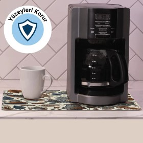 Resim Valerine Life Kahve Makinesi Matı Su Geçirmez Kaymaz Yıkanabilir Çaycı, Çay Espresso Makinesi Pad 35X45CM 27240102 
