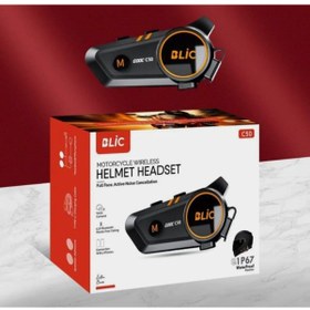 Resim Blic Motosiklet intercom 1500mAh RGB ışıklı su geçirmez 