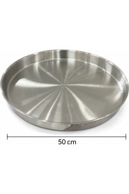 Resim Net Çelik 304 Kalite Paslanmaz Çelik Fırın Tepsisi 50 cm 