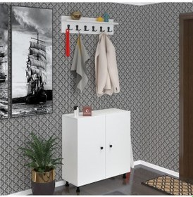 Resim Kenzlife Ayakkabılık Çapula5 Byz 83 080 30 Kapaksız 5 Raflı 20 Çift Ayakkabı Kapasitesi Ahşap 