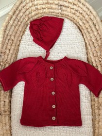 Resim French Model Bebek Hırka & Şapka Takımı - 9-12 ay / Gri 