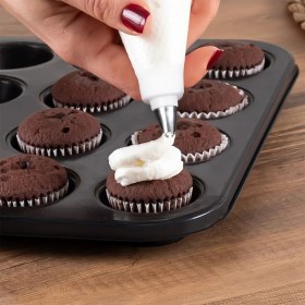 Resim Porsima 3162 10 Parça Pasta ve Tatlı Servis Seti Kek Pasta ve Şekillendirici Duy Seti Siyah 