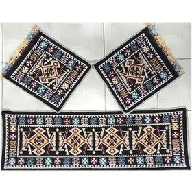 Resim Elmass Oto Koltuk Kilim Seti - Ön Ve Arka Koltuk Üstü 3 Parça 