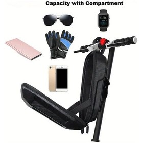 Resim Elmpaly Katlanır Bisiklet Elektrikli Scooter Üç Tekerlekli Siyah Sele Çantası Geniş Depolama Siyah 