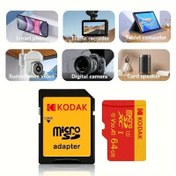 Resim KODAK Hafıza Kartı 32GB/64GB/128GB/256GB Sınıf10 SDXC U3 V30 4K Yüksek Hızlı TF Flash Kart, Akıllı Telefonlar ve Aksiyon Kameraları için 100MB/s Okuma & 80MB/s Yazma Hızı 