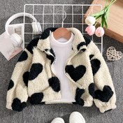Resim Kızlar için sevimli peluş polar fermuarlı kardigan ceket - Yumuşak, rüzgar geçirmez, uzun kollu ilkbahar, sonbahar ve kış için - Günlük geziler, partiler ve hediye için mükemmel, kış kardiganı, rahat dış giyim, trend sokak giyimi, dayanıklı rahat dış giyim 